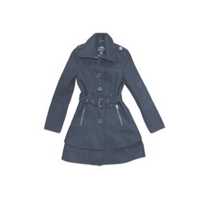Guess Black Belted Trench Coat